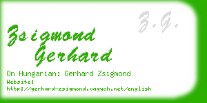 zsigmond gerhard business card
